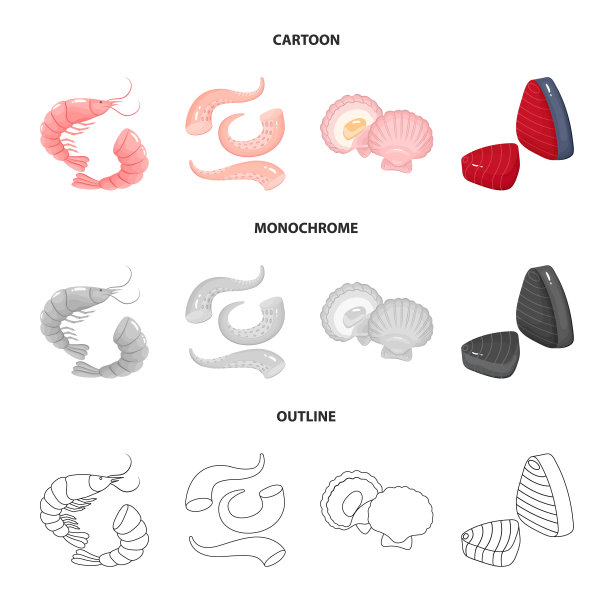 设计新鲜和餐厅标志集图片下载