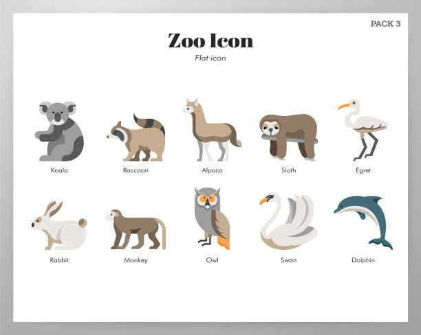 Zoo ICONS平面包图片下载