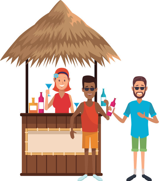 夏天喝酒的人图片下载
