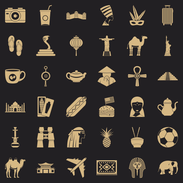 旅程图标设置简单的风格图片下载