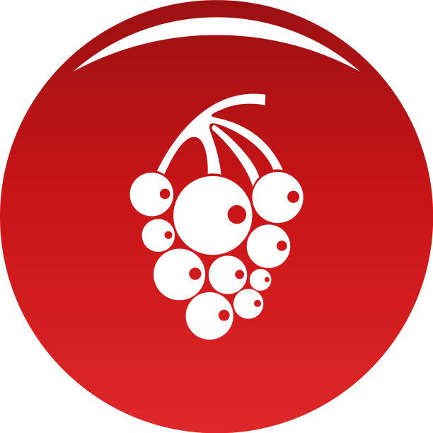 伊莎贝拉葡萄图标红色图片下载