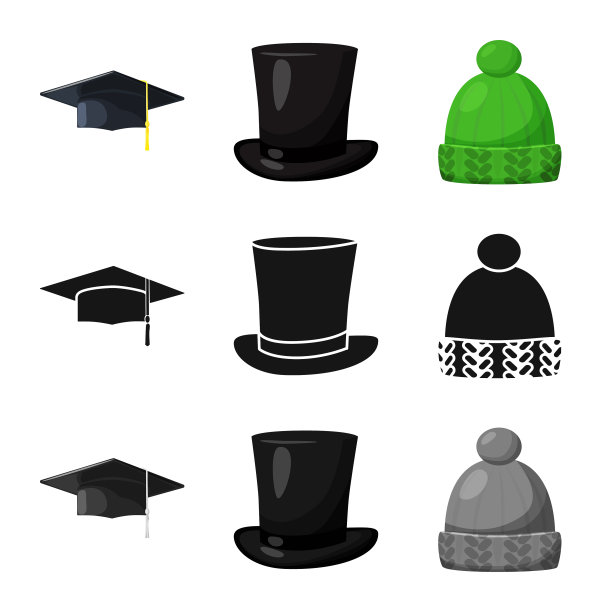 设计服装和帽子标志图片下载