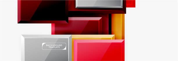 几何正方形设计抽象旗帜光泽图片下载