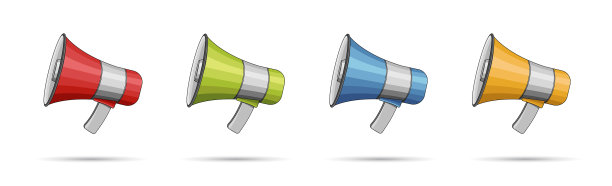 设置不同颜色的扩音器图片下载