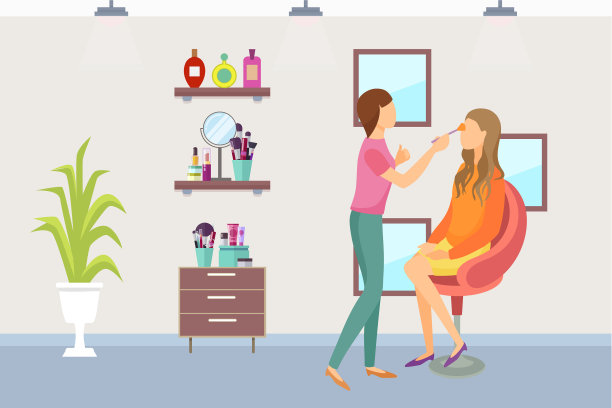 visagistous化妆的过程，使脸部图片下载