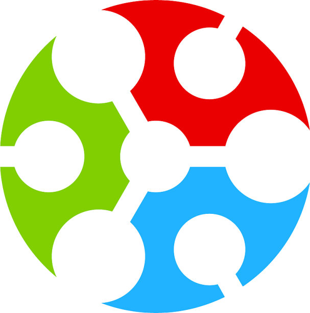 圆形抽象彩色科技Logo图片下载