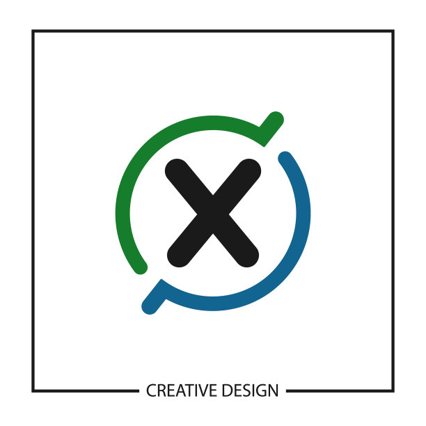 字母X logo模板设计图片下载
