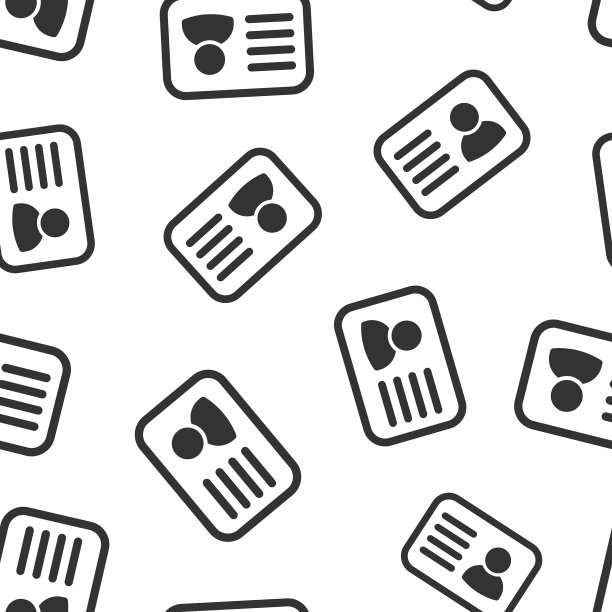 Id卡图标无缝模式背景识别图片下载