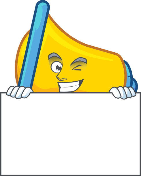 笑着与板黄色扬声器卡通图片下载