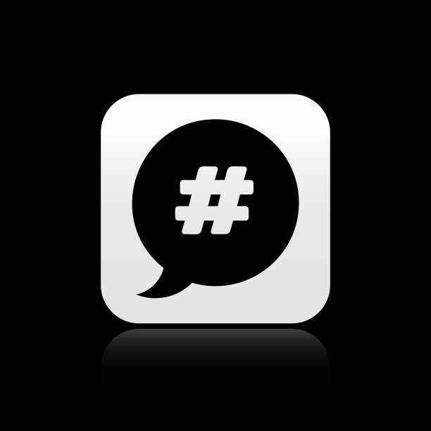 黑色标签演讲气泡图标孤立在黑色图片下载