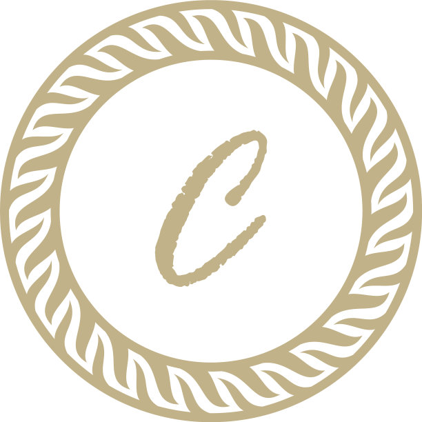 圆形C字母优雅logo模板图片下载