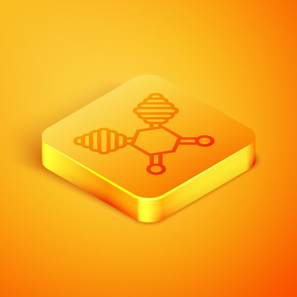 等距线蜂蜜勺棒图标孤立上图片下载