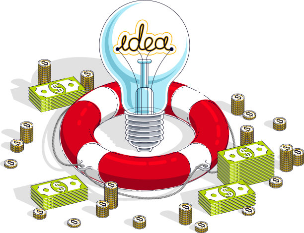 帮助商业创意，概念，救生圈和图片下载