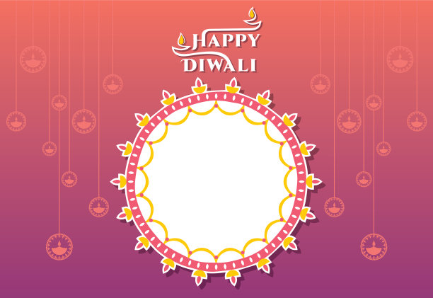 印度排灯节灯光快乐图片下载