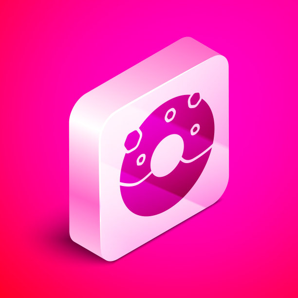 等距甜甜圈与甜釉图标隔离图片下载