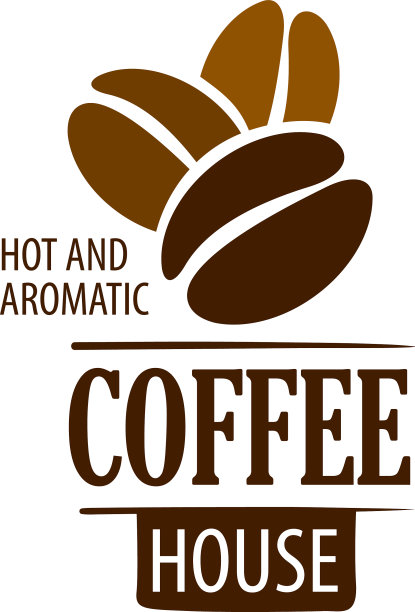 白色的咖啡标志图片下载