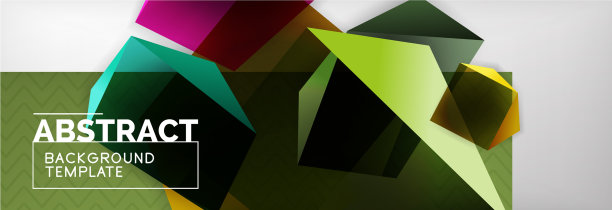 三角形三维几何形状组成图片下载