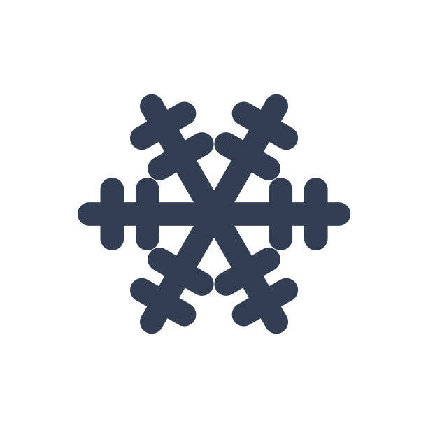 雪花图标黑色剪影雪花标志图片下载