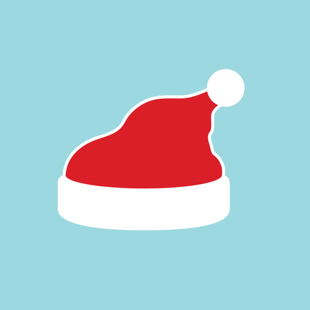圣诞老人帽扁平逼真的圣诞老人帽图片下载