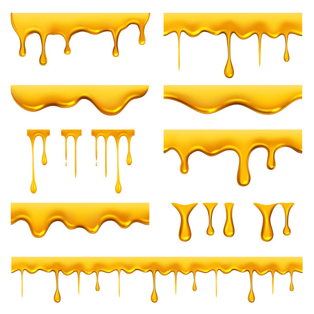 蜂蜜滴金色液体油或酱食品图片下载