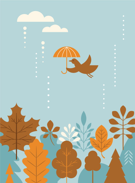 秋天的旗帜卡鸟飞带伞图片下载