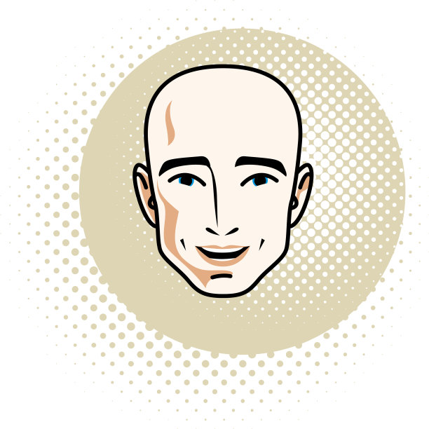 英俊的男性面孔具有正面的面部特征图片下载