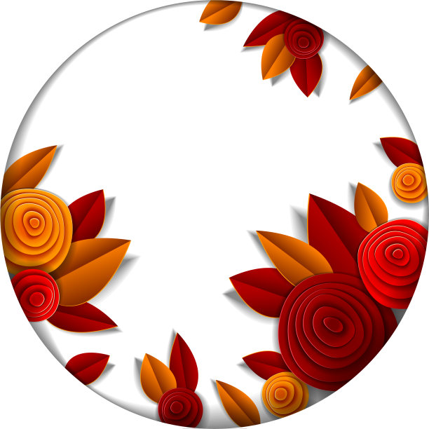 秋天的花和叶还是美丽的背景图片下载