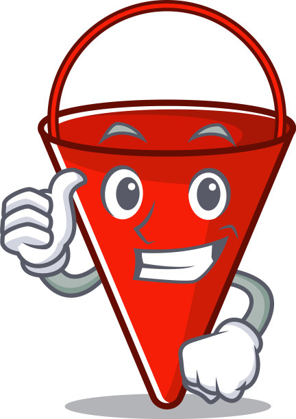 大拇指火桶孤立与卡通图片下载