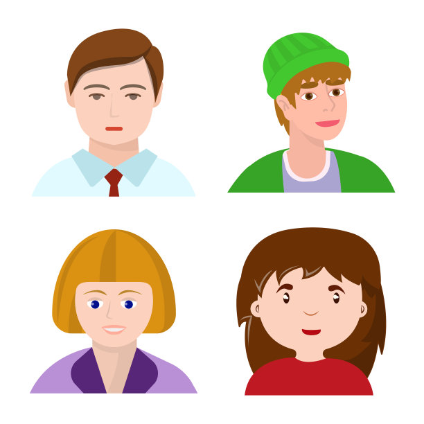 设计头像和人物标志套装图片下载