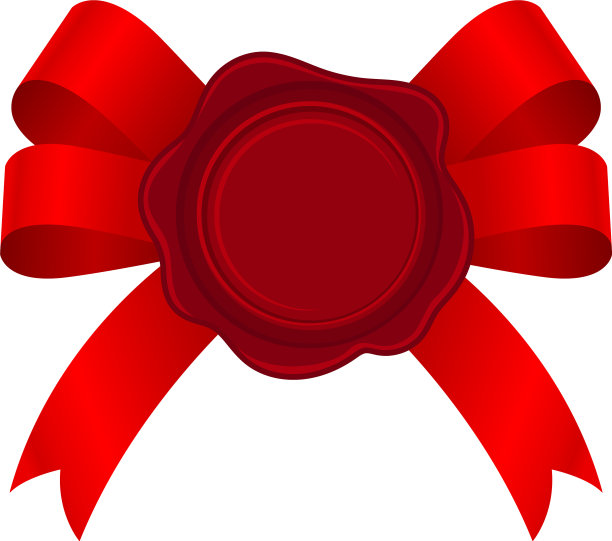 鲜红的空玫瑰形蝴蝶结图片下载