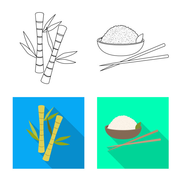 孤立对象国家和亚洲图标集图片下载
