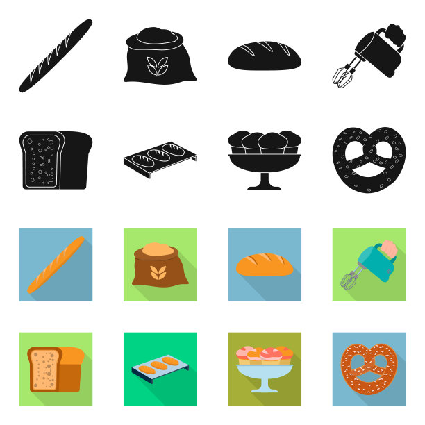 面包店和自然图标图片下载