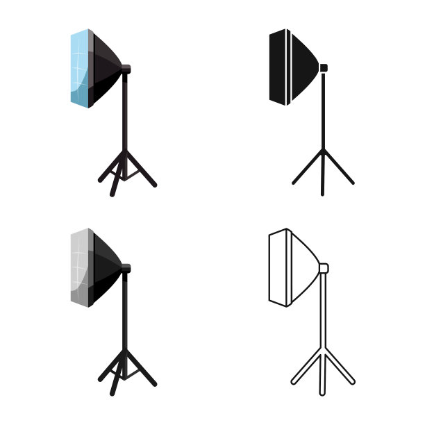 设计软盒和聚光灯标志图片下载