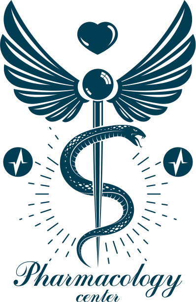 药房用杖状图标创建医疗标志图片下载