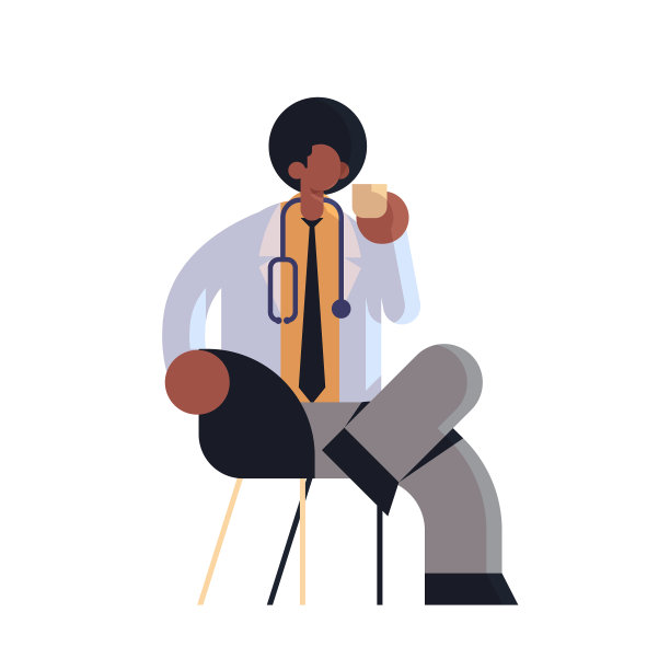 穿白大褂的男医生正在喝咖啡图片下载