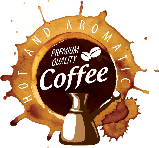 白色的咖啡标志图片下载