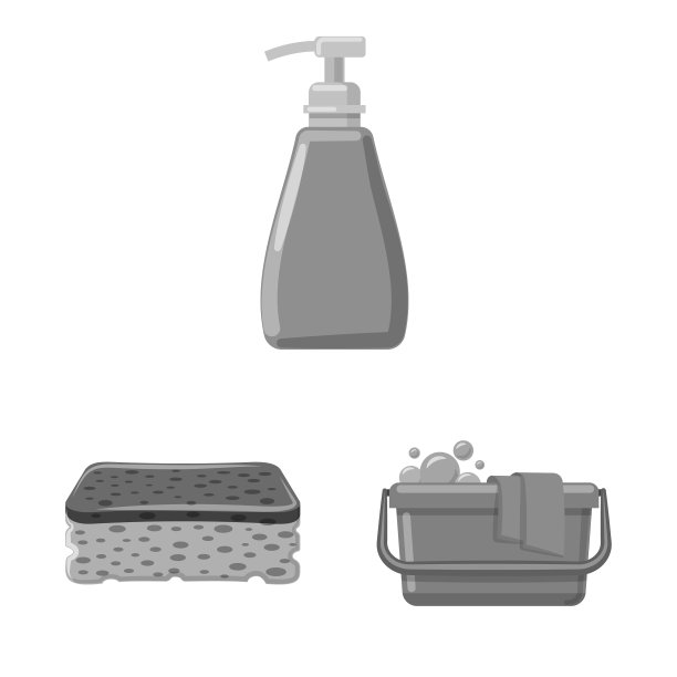 设计清洁和服务标志套图片下载