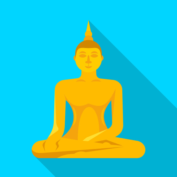 佛像和黄金图标集图片下载