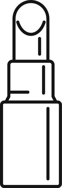 化妆品口红图标轮廓风格图片下载