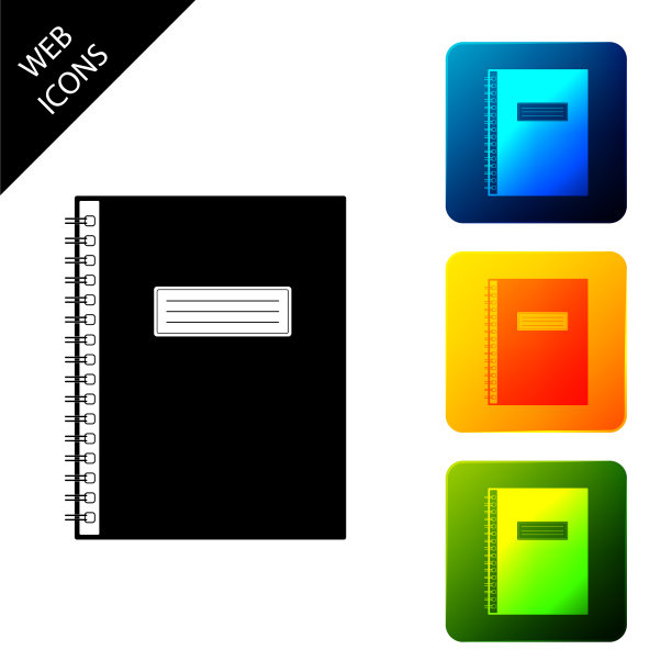 笔记本图标独立螺旋笔记本图标图片下载