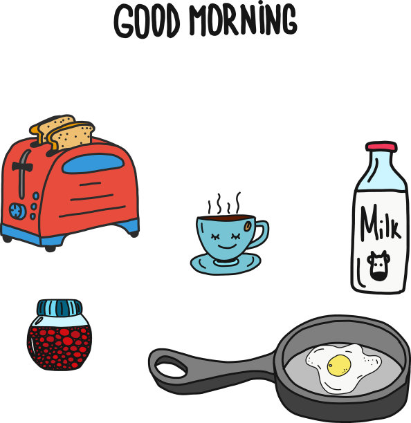 烤面包机烤一杯咖啡和果酱图片下载