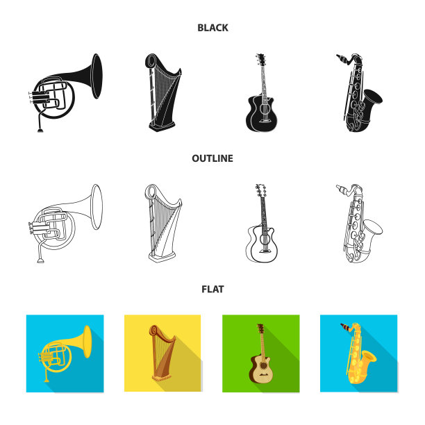 设计音乐和曲调符号集图片下载