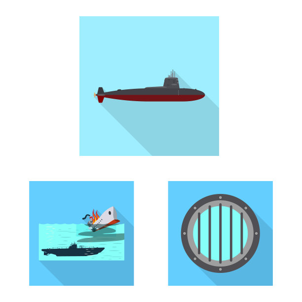 孤立对象军事和核标志集图片下载