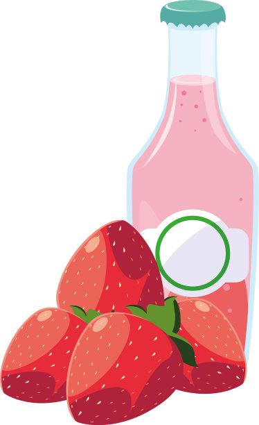 隔离草莓汁设计图片下载
