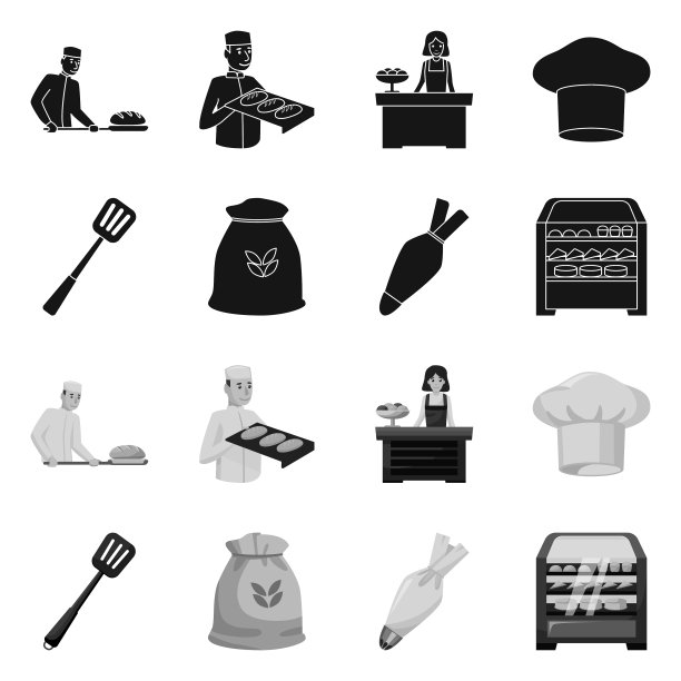 设计面包店和自然标志图片下载