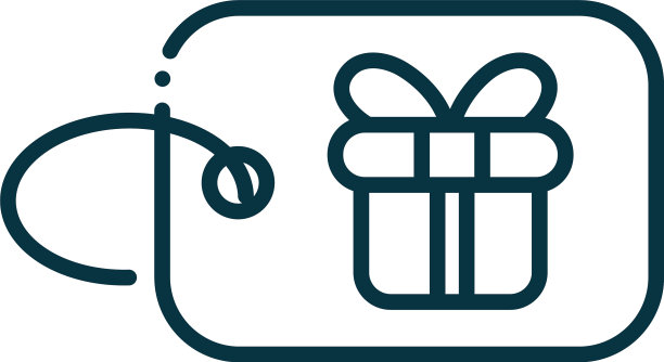 标签礼物盒圣诞快乐线图标图片下载