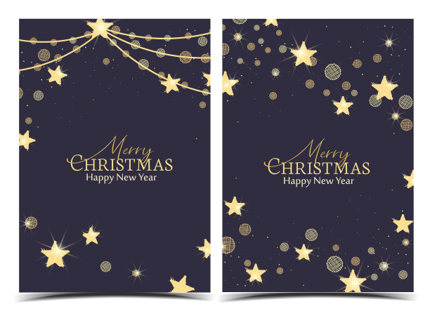 圣诞节金色星星图片下载