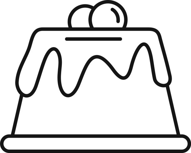 奶油蛋糕图标轮廓风格图片下载