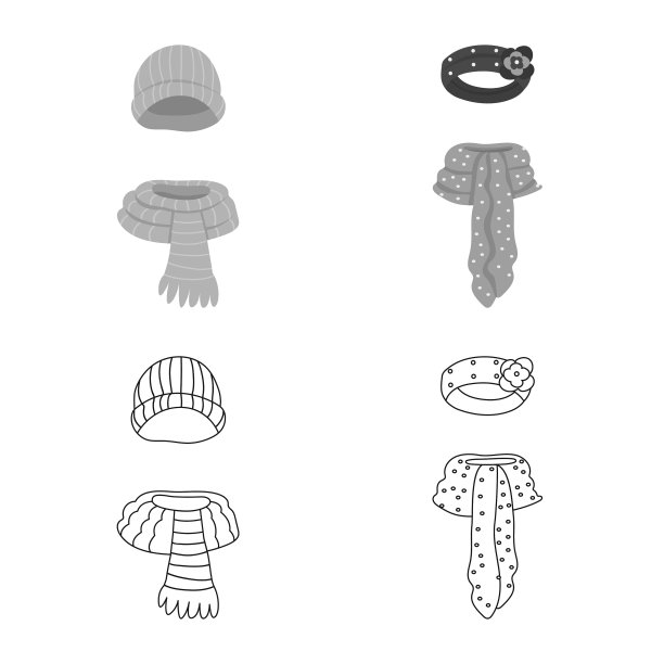 设计服装和纹理标志集图片下载