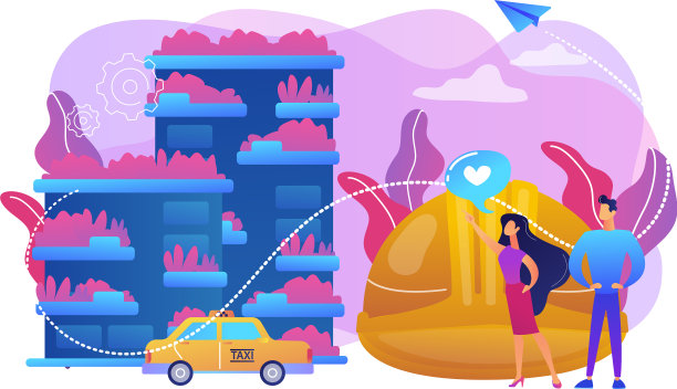 垂直绿色城市概念图片下载